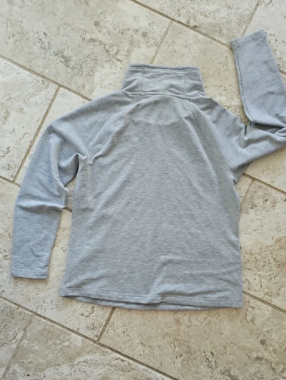L.L. Bean Heather Light Gray Cross-Front Sweatshirt